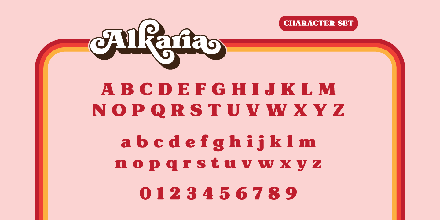 Alkaria Shadow Font preview